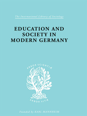 cover image of Education & Society in Modern Germany